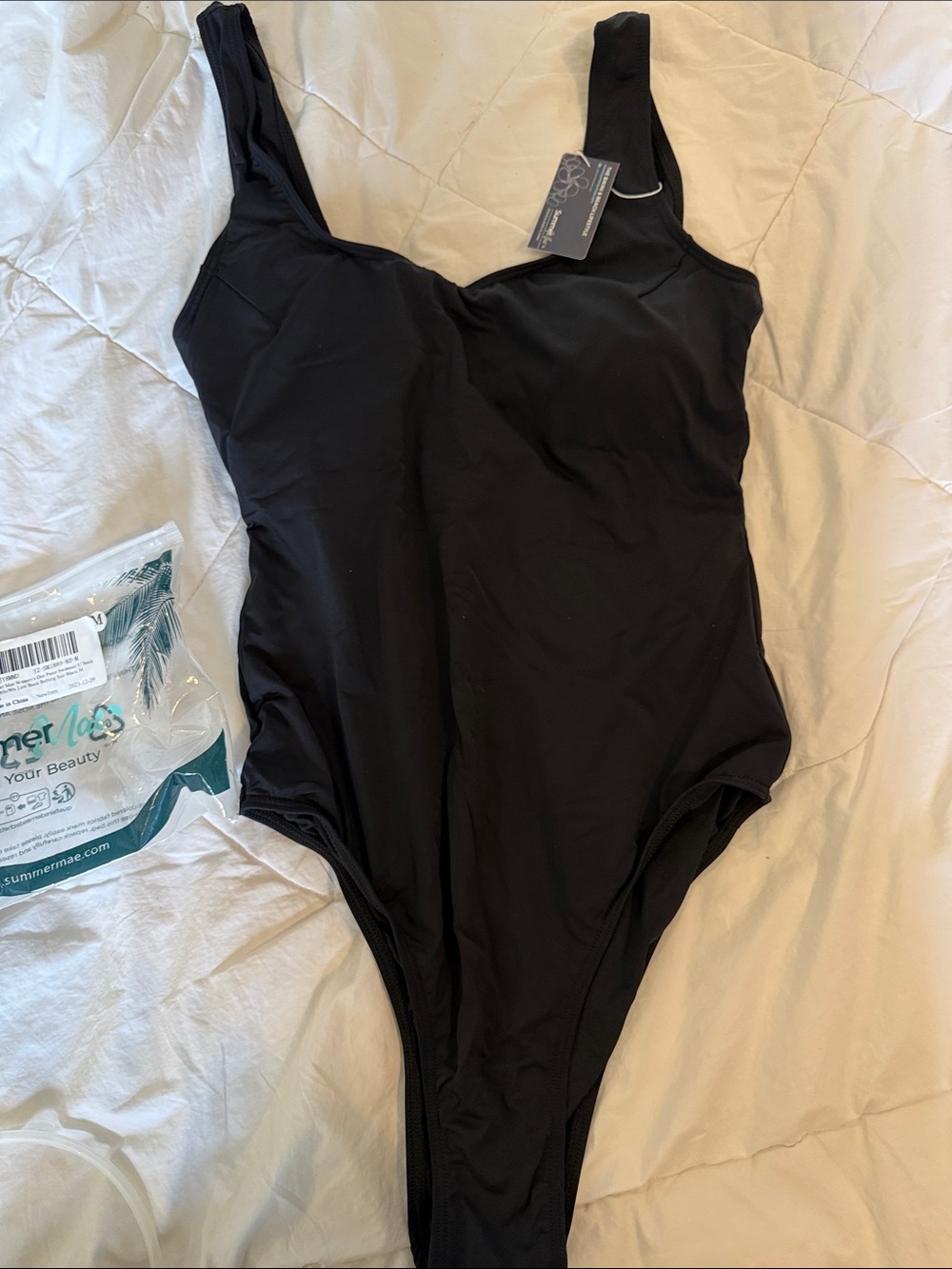 Retro Black One-Piece Swimsuit